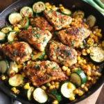 Garlic Butter Chicken with Zucchini and Corn - One-Pan, 30-Minute Meal