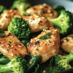 Garlic Chicken with Broccoli and Spinach