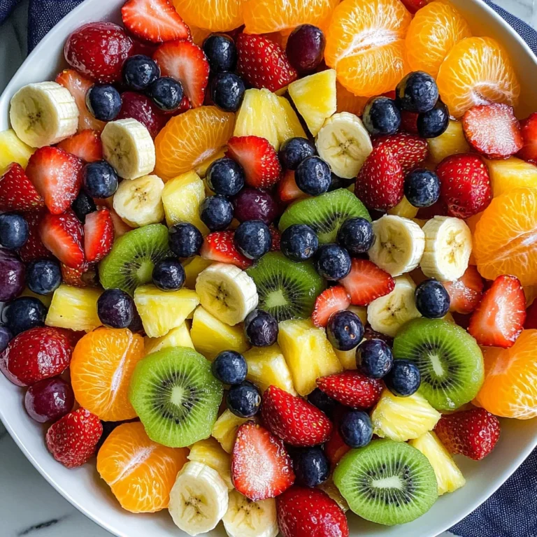 Honey Lime Rainbow Fruit Salad