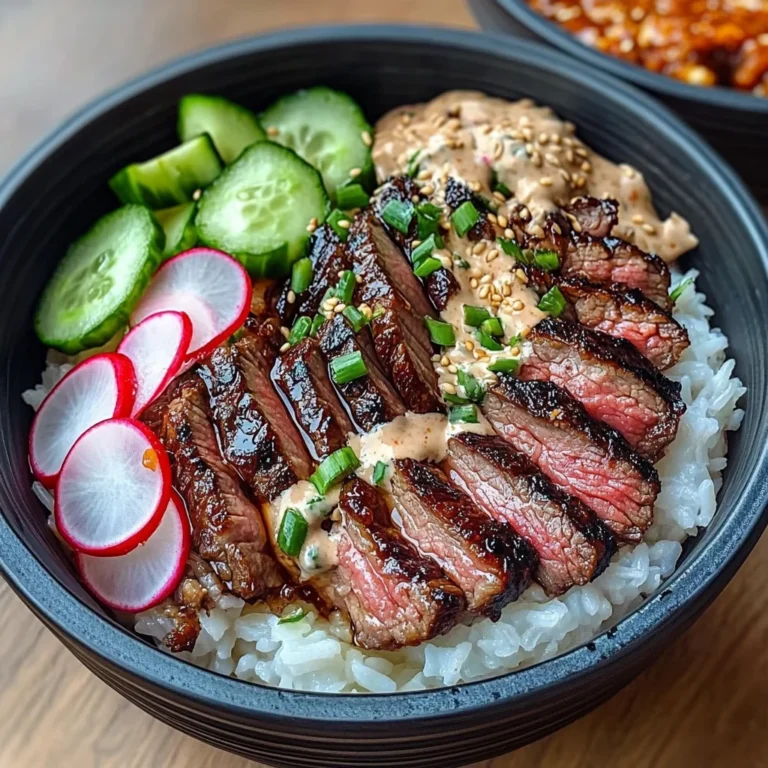 Korean Bbq Steak Bowls With Creamy Sauce