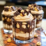 Mini Reese's Chocolate Peanut Butter Cheesecake Trifles