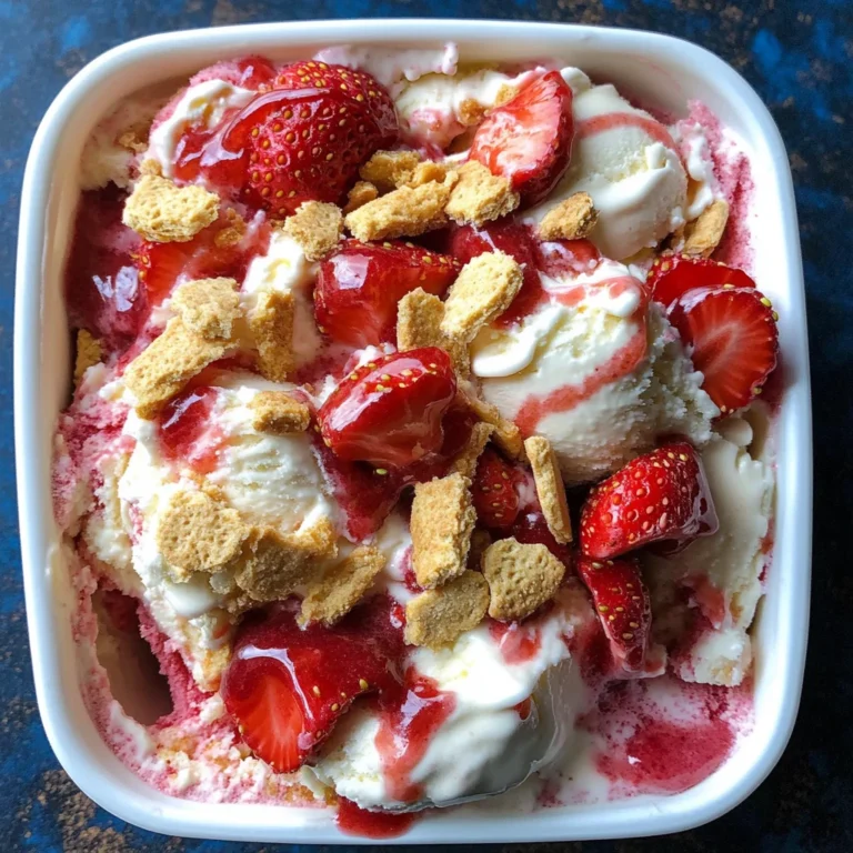 No-Churn Strawberry Cheesecake Ice Cream