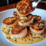 Seared Scallops With Spicy Cajun Cream Sauce