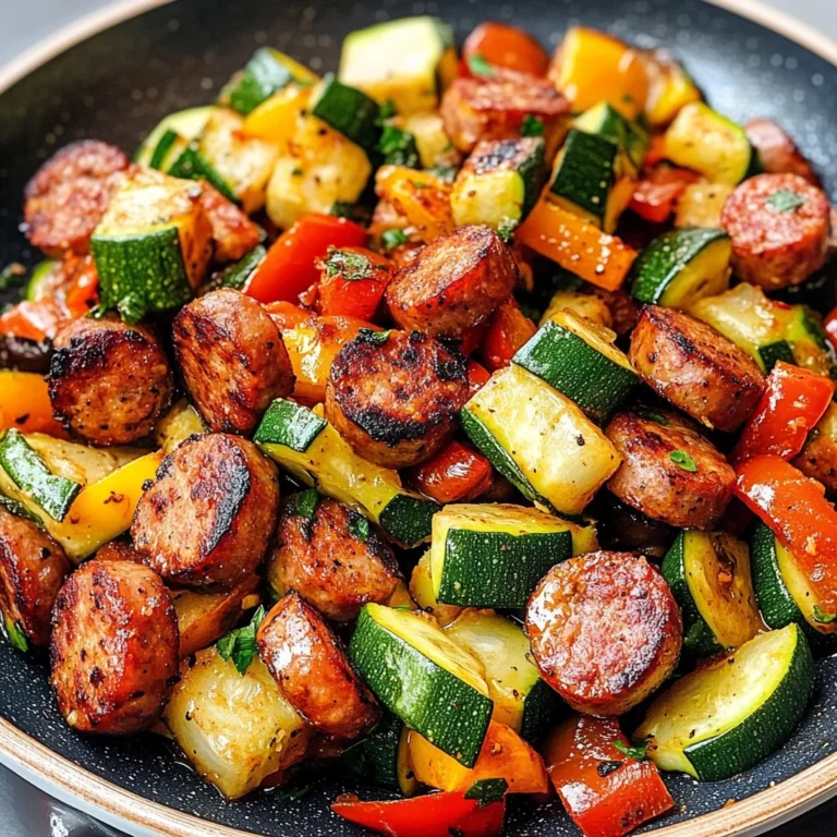 Skillet Sausage and Zucchini