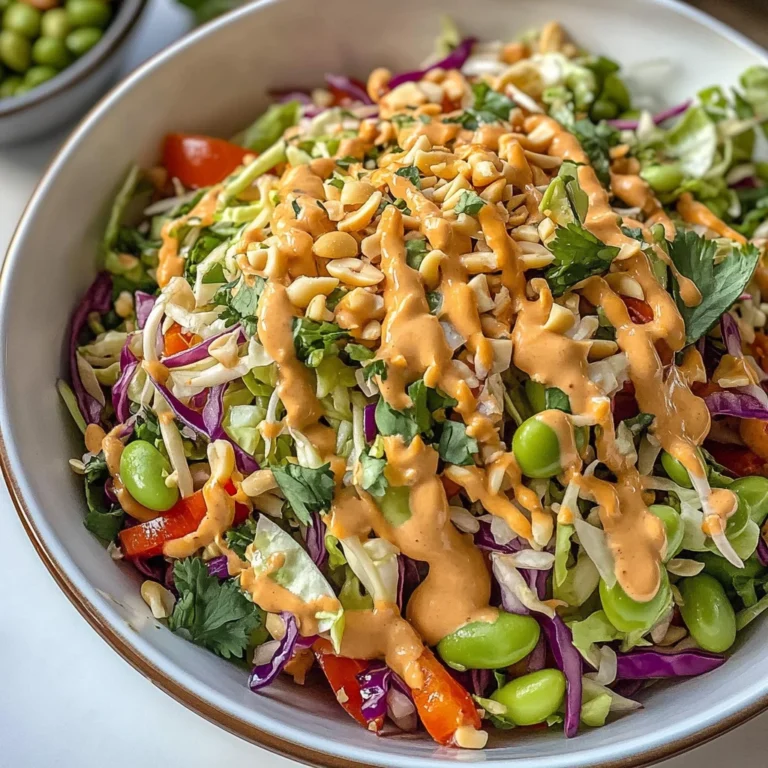 Thai Crunch Salad CPK Copycat (with peanut ginger sauce)