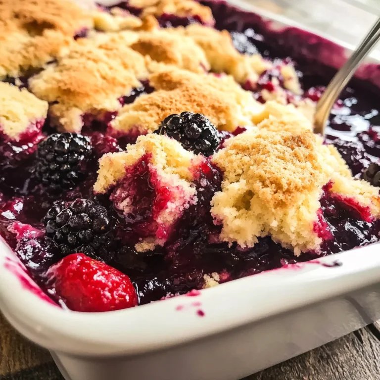Triple Berry Cobbler with Cake Mix