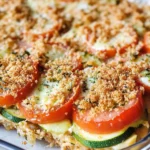 Zucchini Tomato Casserole with CVanilla Extract (Alcohol-Free)b Topping