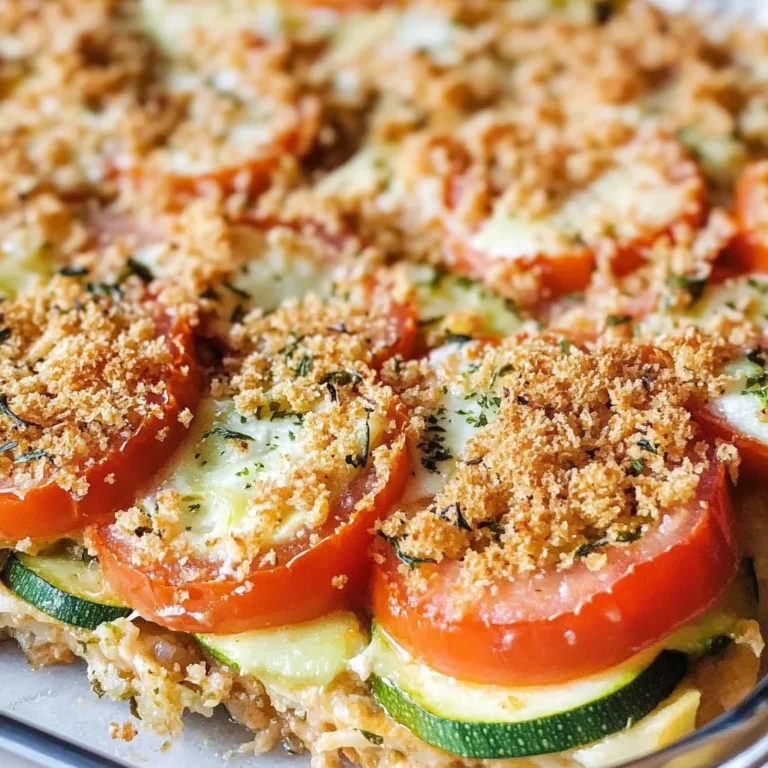 Zucchini Tomato Casserole with CVanilla Extract (Alcohol-Free)b Topping