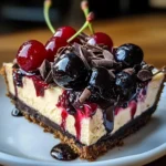 Bourbon Biscuit Cherry Cheesecake Tart