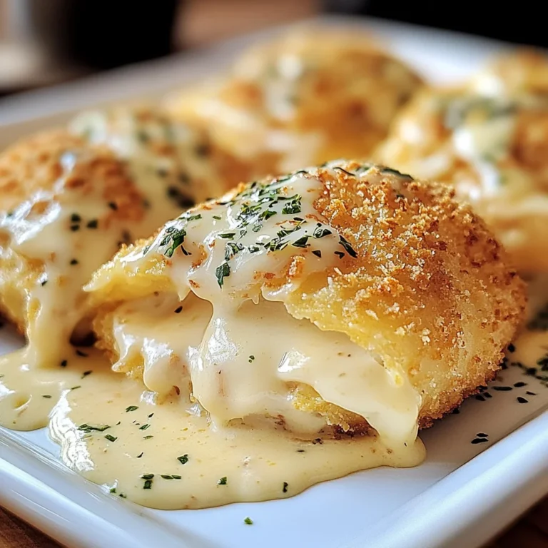 Chicken Pillows with Creamy Parmesan Sauce