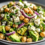 Chickpea Feta Avocado Salad