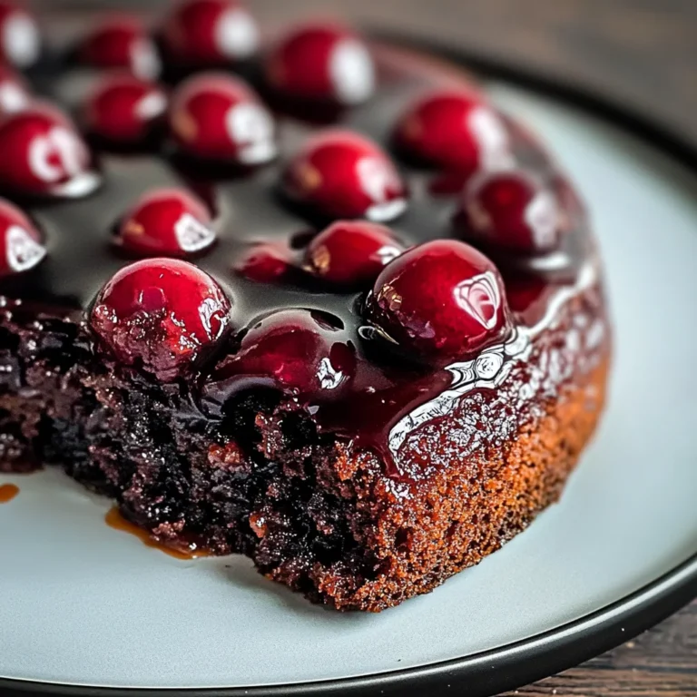 Chocolate Cherry Upside Down Cake