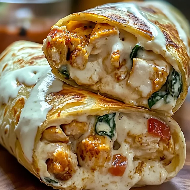 Creamy Chicken Spinach Wraps