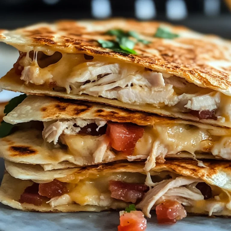 Easy Chicken Turkey Bacon Ranch Quesadilla