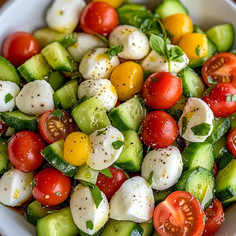 Easy Cucumber Mozzarella Salad