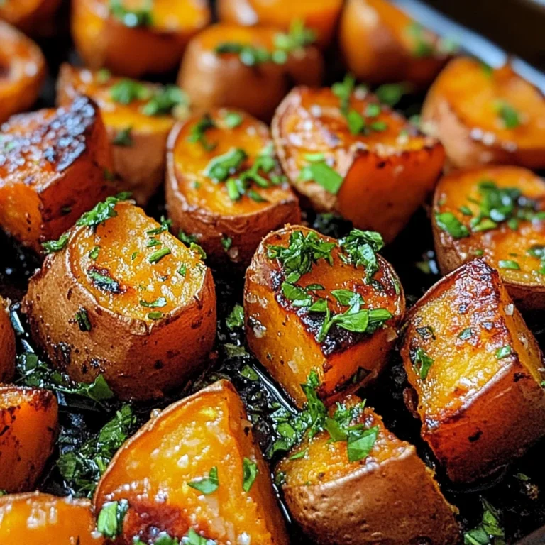 Garlic Butter Roasted Sweet Potatoes: A Delicious and Easy Recipe