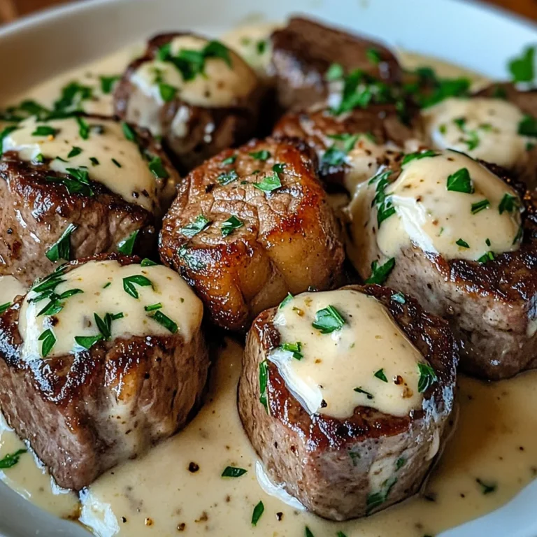 Garlic Butter Steak Bites with a Rich Parmesan Cream Sauce