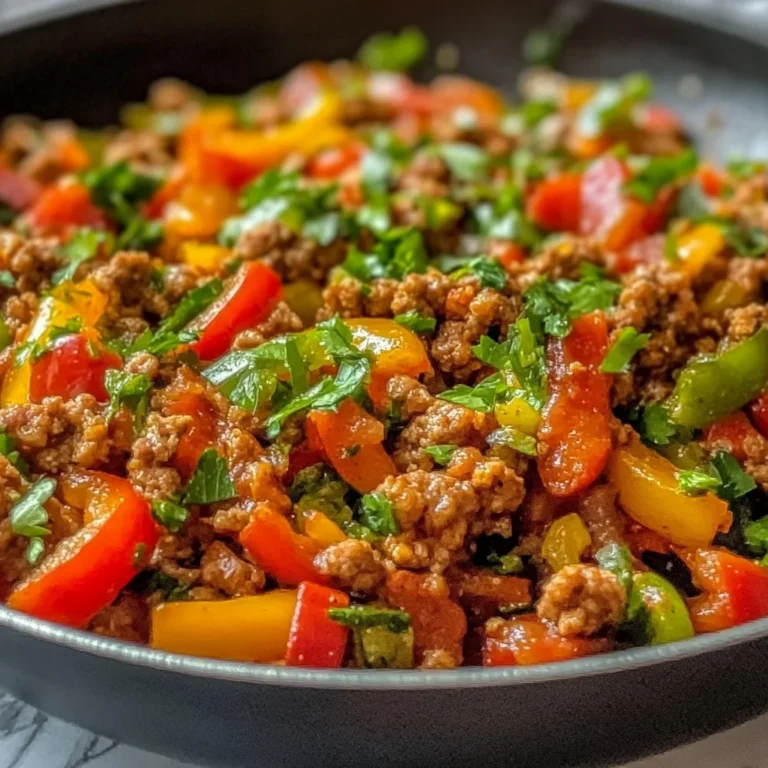 Ground Turkey and Bell Pepper Skillet