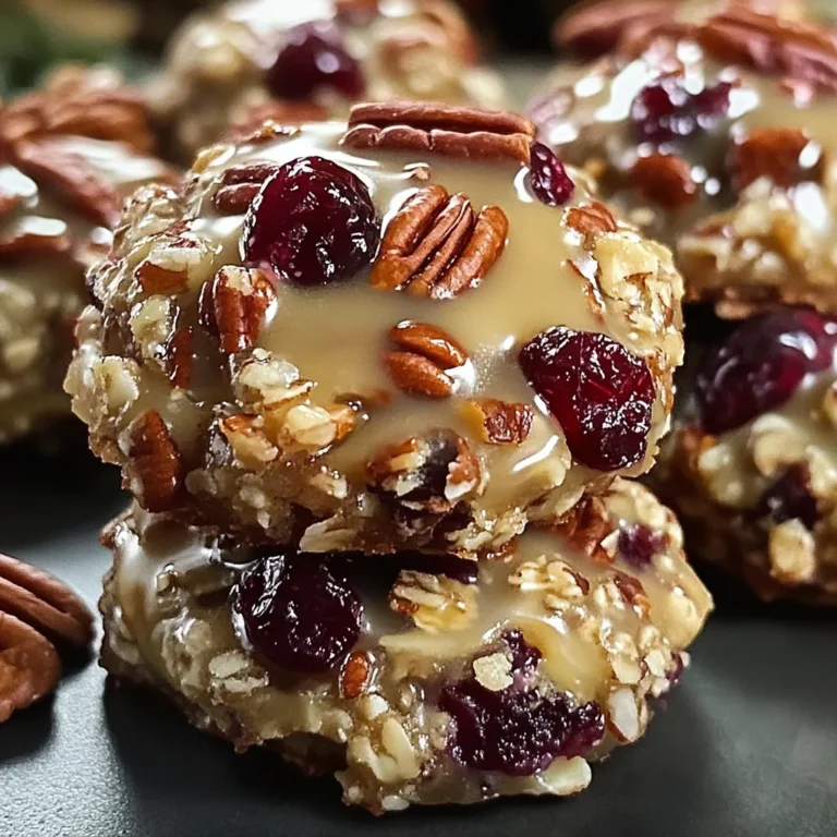 No-Bake Cranberry Pecan Praline Cookies