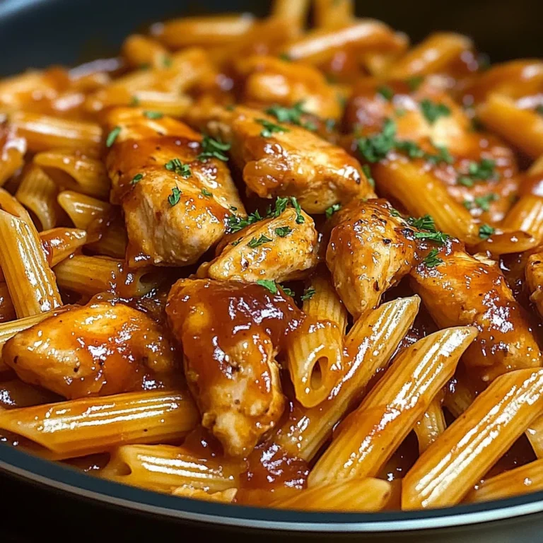 One-Pan Tangy Honey BBQ Chicken Penne