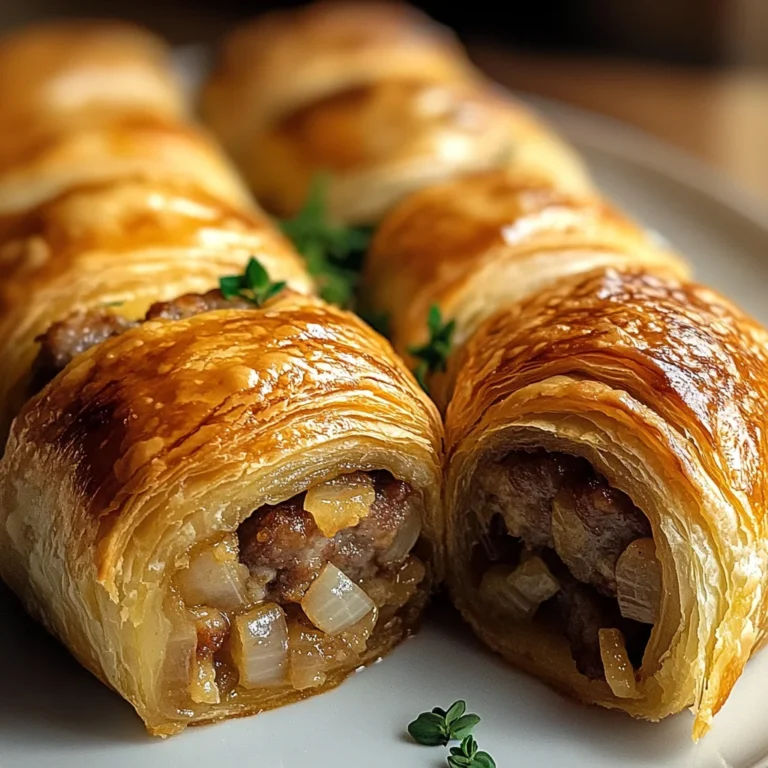 Savory French Onion Sausage Rolls