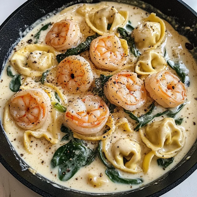 Shrimp Tortellini with Garlic Sauce