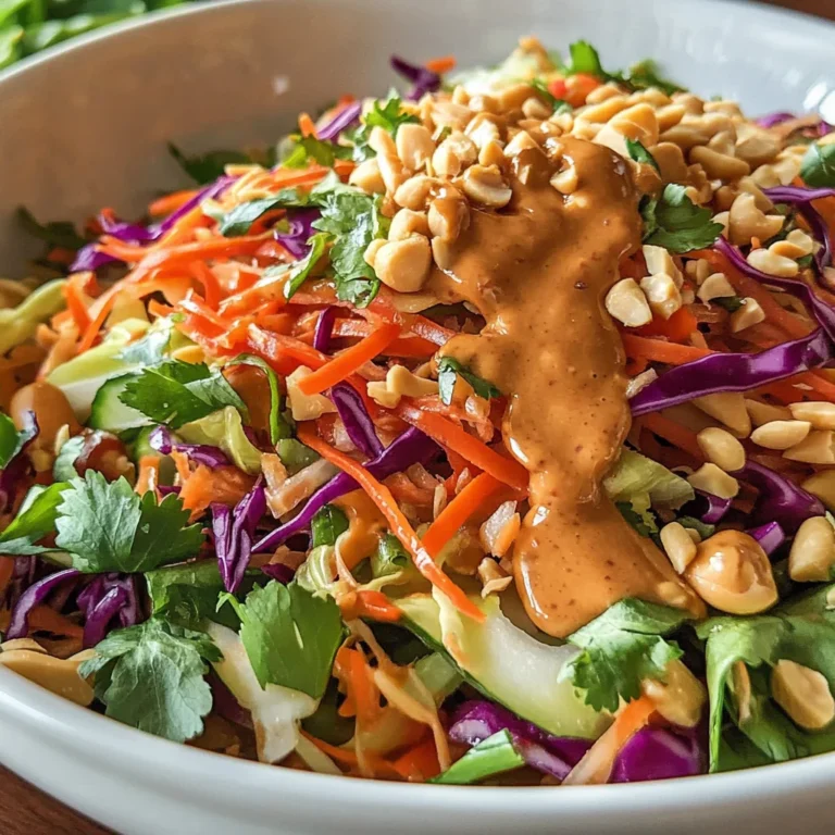 Thai Crunch Salad CPK Copycat (with peanut ginger sauce)