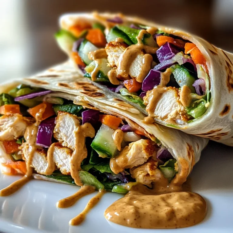 Thai Peanut Chicken Wraps