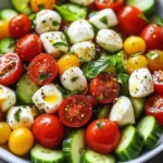 Tomato Cucumber Mozzarella Salad