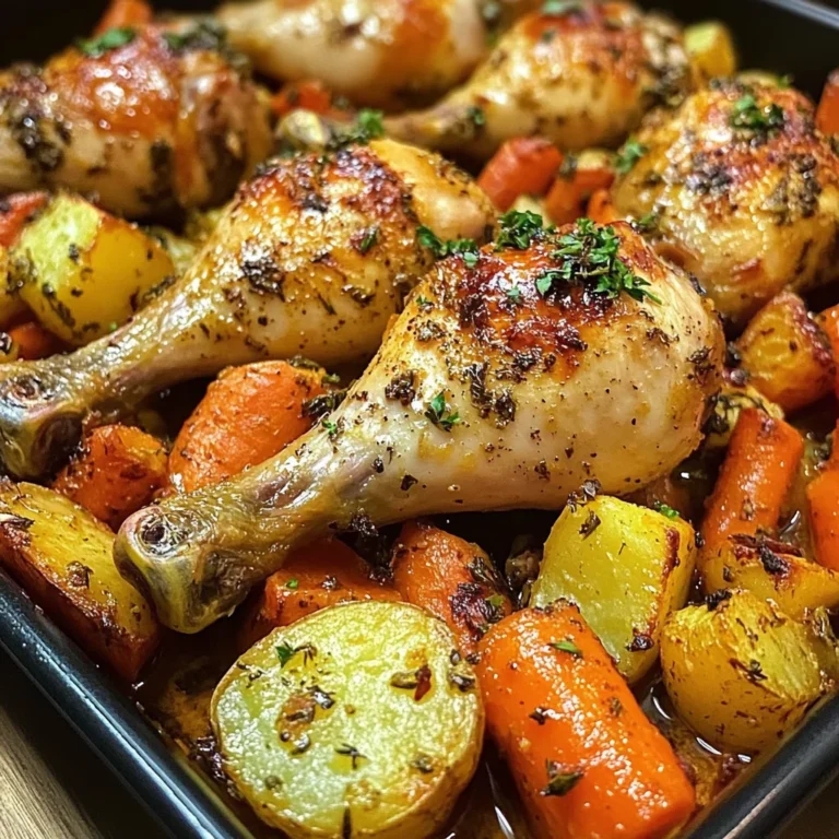 Baked Chicken Drumsticks with Roasted Veggies