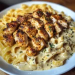 Cajun Chicken Alfredo Fettuccine Pasta with Velveeta Sauce