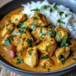 Coconut-Spiced Chicken Curry with Garlic Naan & Golden Fries