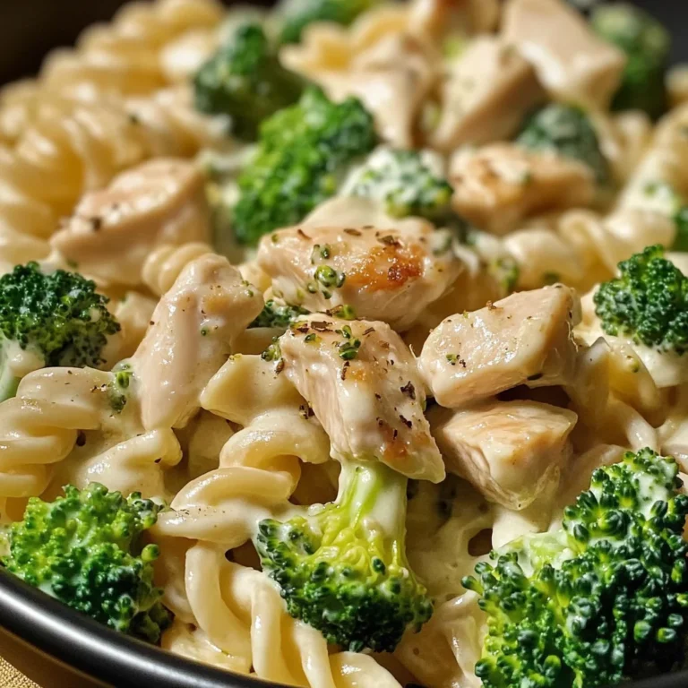 Creamy Garlic Chicken Alfredo with Broccoli