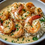 Creamy Garlic Shrimp with Rice