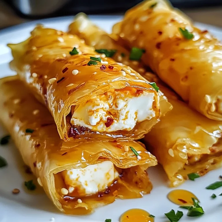 Feta Rolls with Chili Honey