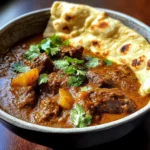 Indian-Style Beef Curry with Homemade Garlic Naan