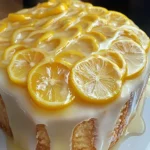 Lemon Cream Cheese Pound Cake with Candied Lemons