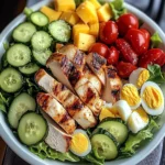 Protein Power Salad with Chicken, Eggs & Cheese