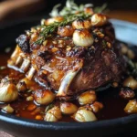 Roasted Bone-In Lamb Shoulder with Garlic and Honey-Rosemary Glaze