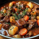 Slow-Baked Beef Casserole with Herbs and Tomatoes