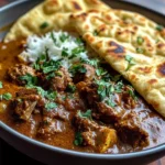 Slow-Cooked Lamb Curry with Garlic Naan