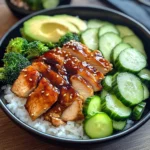 Teriyaki Chicken Rice Bowl with Fresh Veggies
