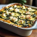 Zucchini Spinach and Feta Casserole