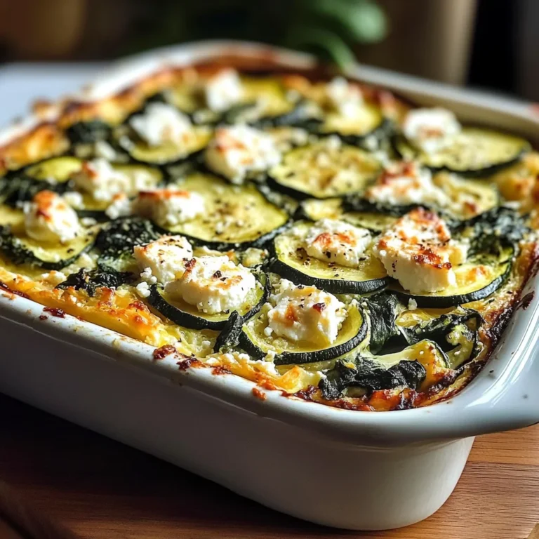 Zucchini Spinach and Feta Casserole