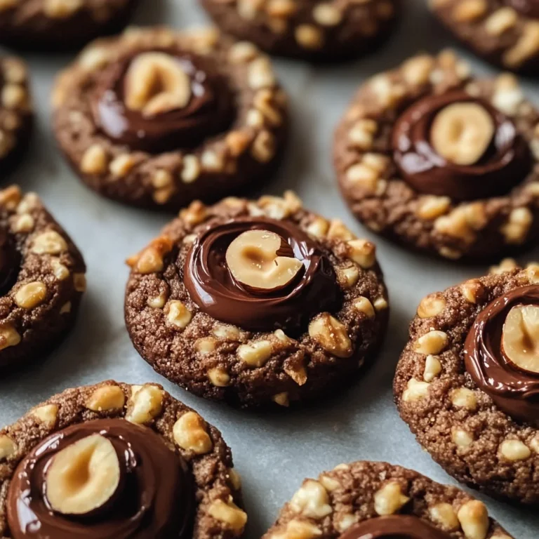 Chocolate Hazelnut Thumbprint Cookies Recipe