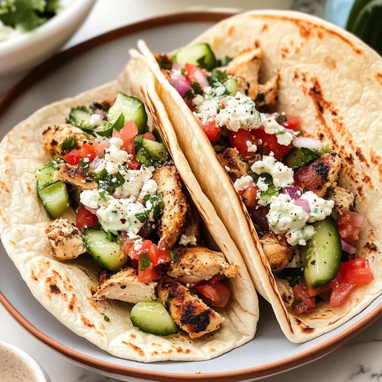 Mediterranean Chicken Tacos