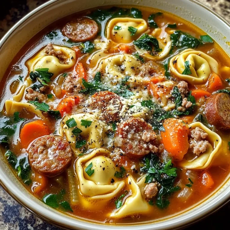 Autumn Tortellini Soup With Sausage