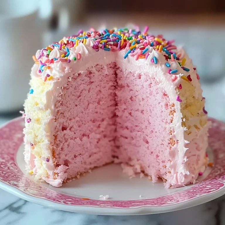 Beautiful Pink Angel Food Cake - Alrightwithme