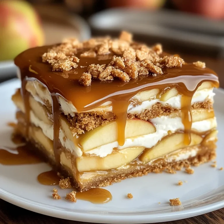 Caramel Apple Eclair Cake