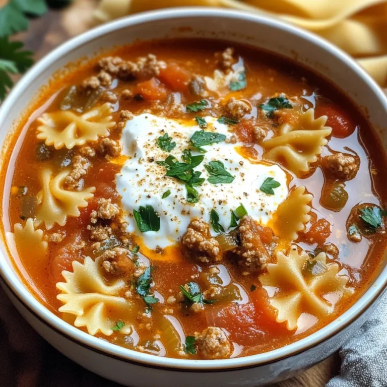 Cozy Lasagna Soup with Bow Tie Pasta for the Soul